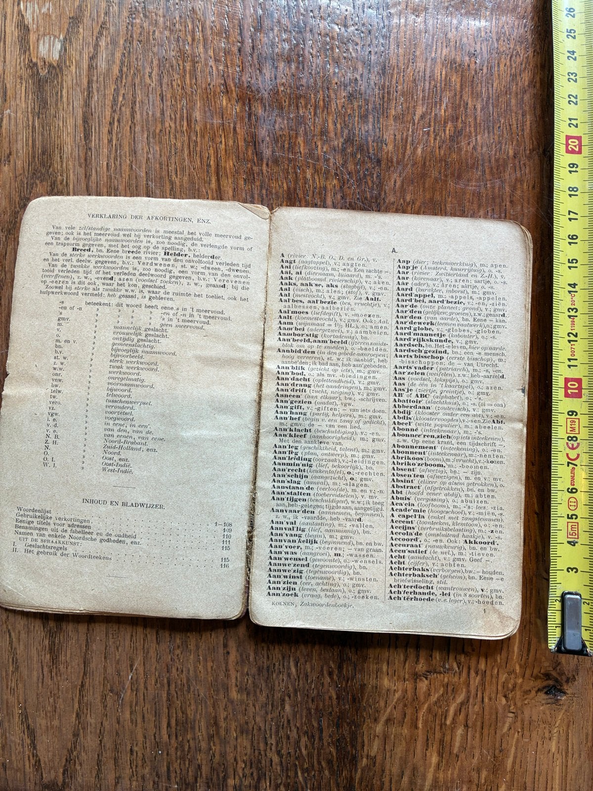 Verklarend Zakwoordenboekje der Nederlandsche Taal M.J. Koen, Ophalen of Verzenden, Gelezen, Koenen of Wolters, Nederlands