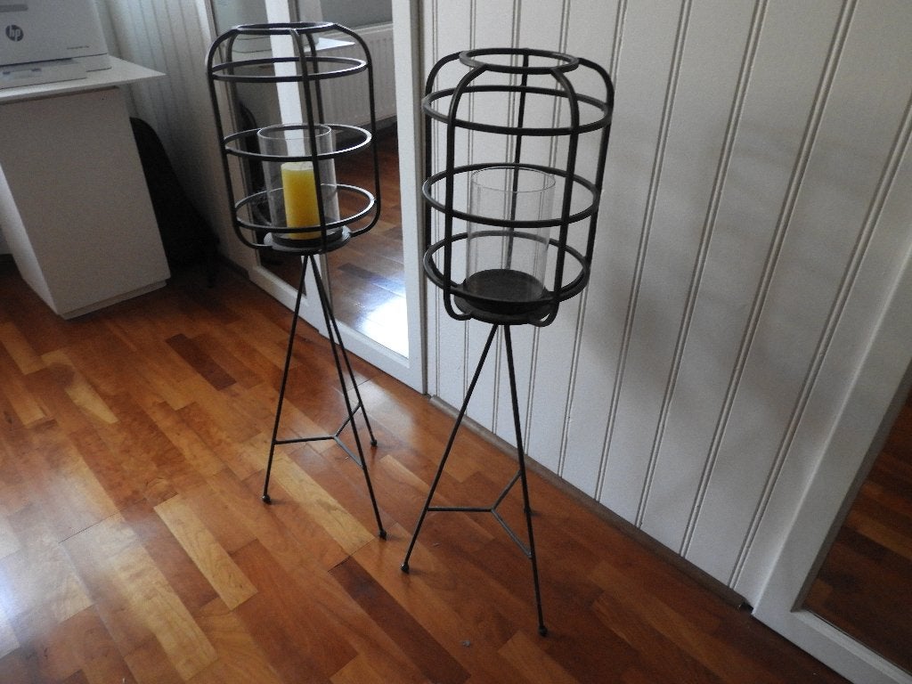 2x kaarsen standaard/ Windlicht, Huis en Inrichting, Ophalen, 85 cm, Rivièra Maison, Zo goed als nieuw