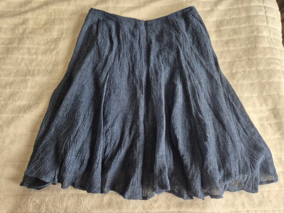 Prachtige  linnen rok Marie Mero.Maat XL., Kleding | Dames, Marie Mero, Maat 46/48 (XL) of groter, Gedragen, Onder de knie