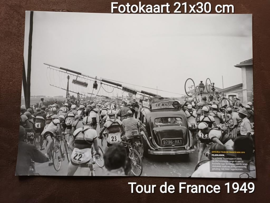 Fotokaart Tour de France 1949 - Filerijden, Verzenden, 1940 tot 1960, Ambachten of Beroep
