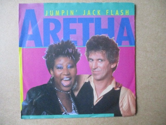 s2012 aretha franklin - jumpin jack flash, Ophalen, Gebruikt, Overige genres, 7 inch