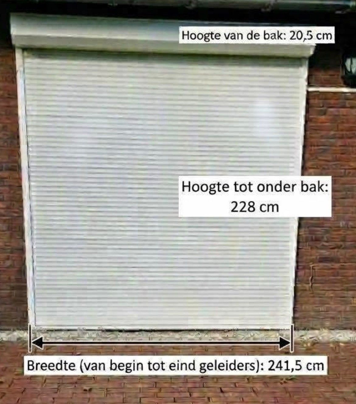 Rolluik elektrisch afmeting 2412mm x 2280mm Somfy 9001, Tuin en Terras, Ophalen, Zo goed als nieuw, Rolluik, Elektrisch