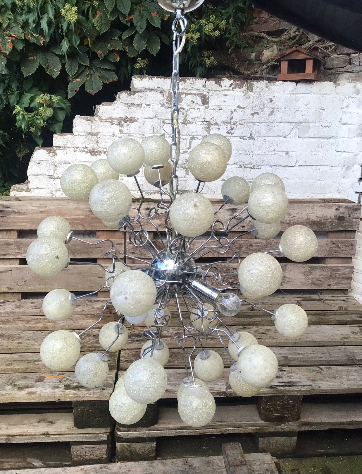Grote Sputnik Luster 55cm diameter design vintage retro, Ophalen of Verzenden, Gebruikt