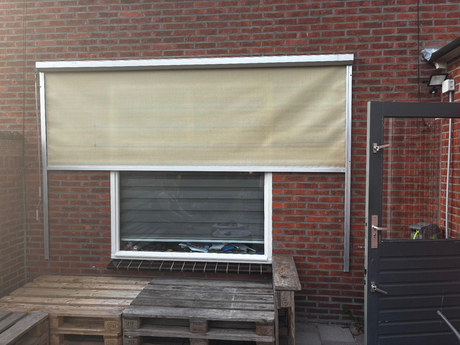 Zonnescherm / zonnescreen, Tuin en Terras, Zonneschermen, 150 tot 300 cm, Ophalen, Knikarmscherm