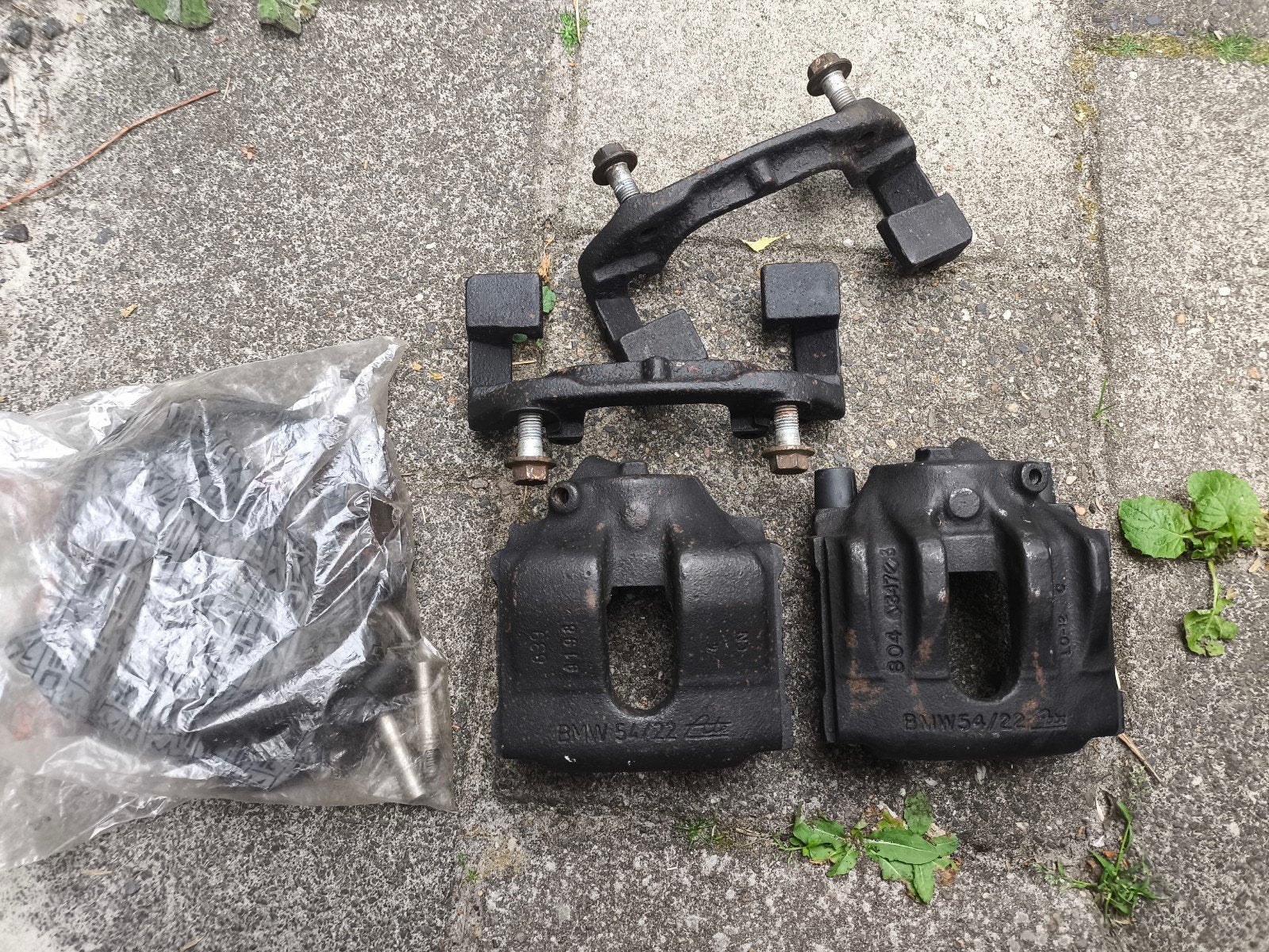 Remklauwen incl. bevestigingsmateriaal BMW E46 323i, Ophalen of Verzenden, Gebruikt, BMW