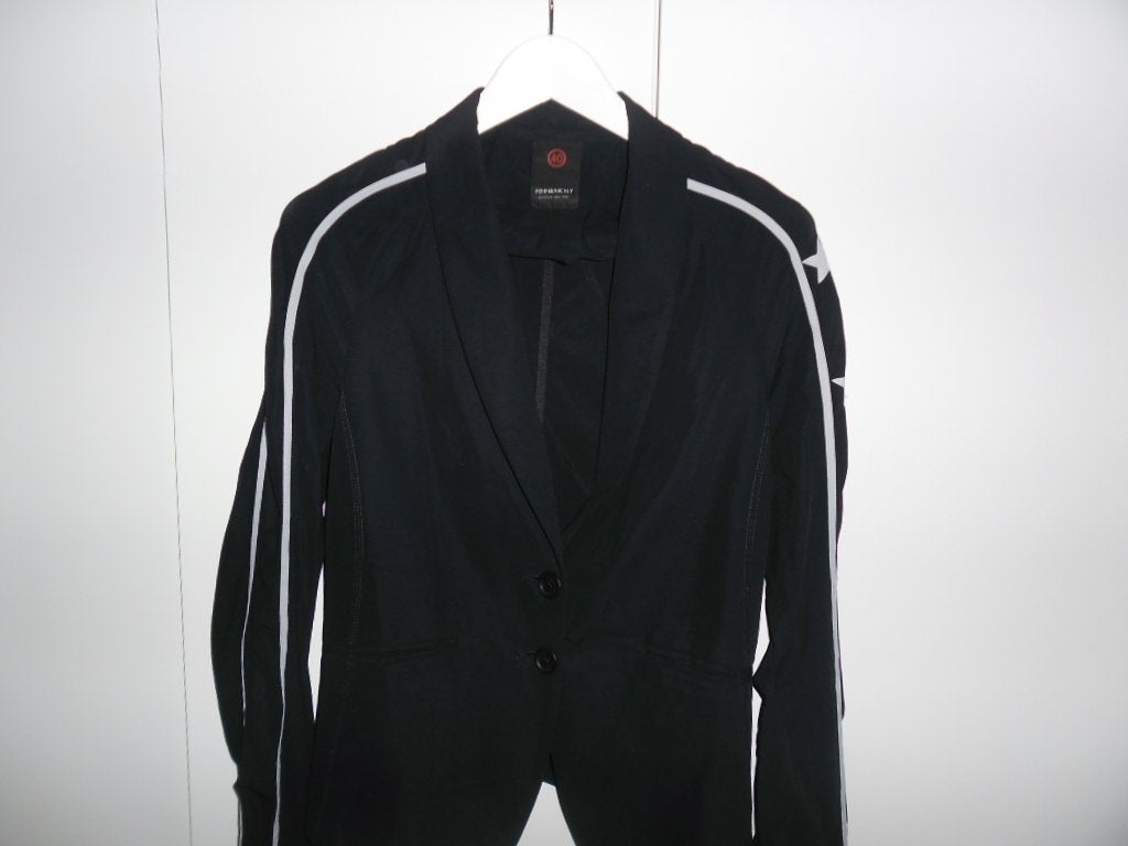Penn & Ink N.Y Zwarte Blazer Met Sterren Bies Maat 40, Kleding | Dames, Maat 38/40 (M), Penn & Ink, Zwart, Ophalen of Verzenden
