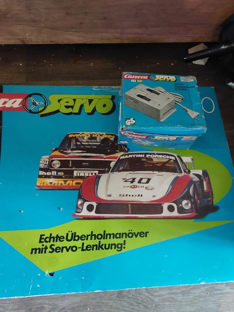Carrera Servo 2x Racebaan met Auto's en Transformator, Ophalen of Verzenden, Gebruikt, Elektrisch, Carrera