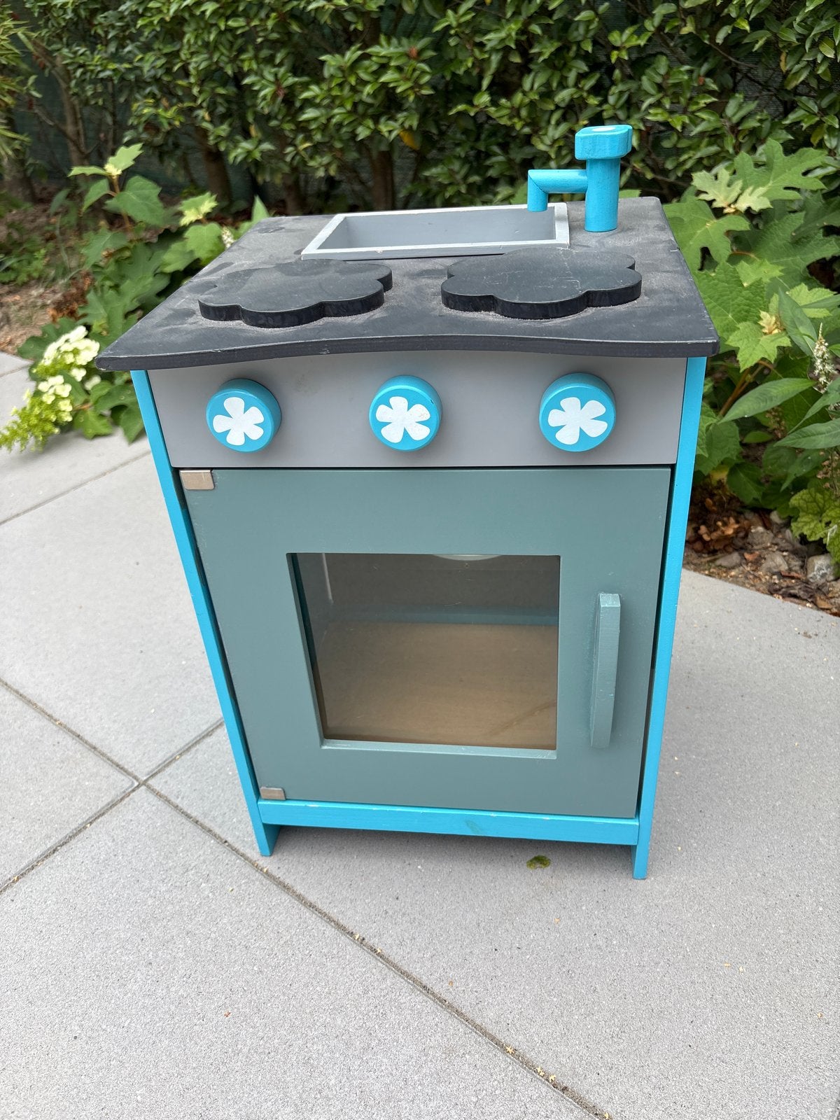 Houten speelkeuken met wasmachine en oven, Ophalen, Gebruikt, Meubelstuk of Keukentje