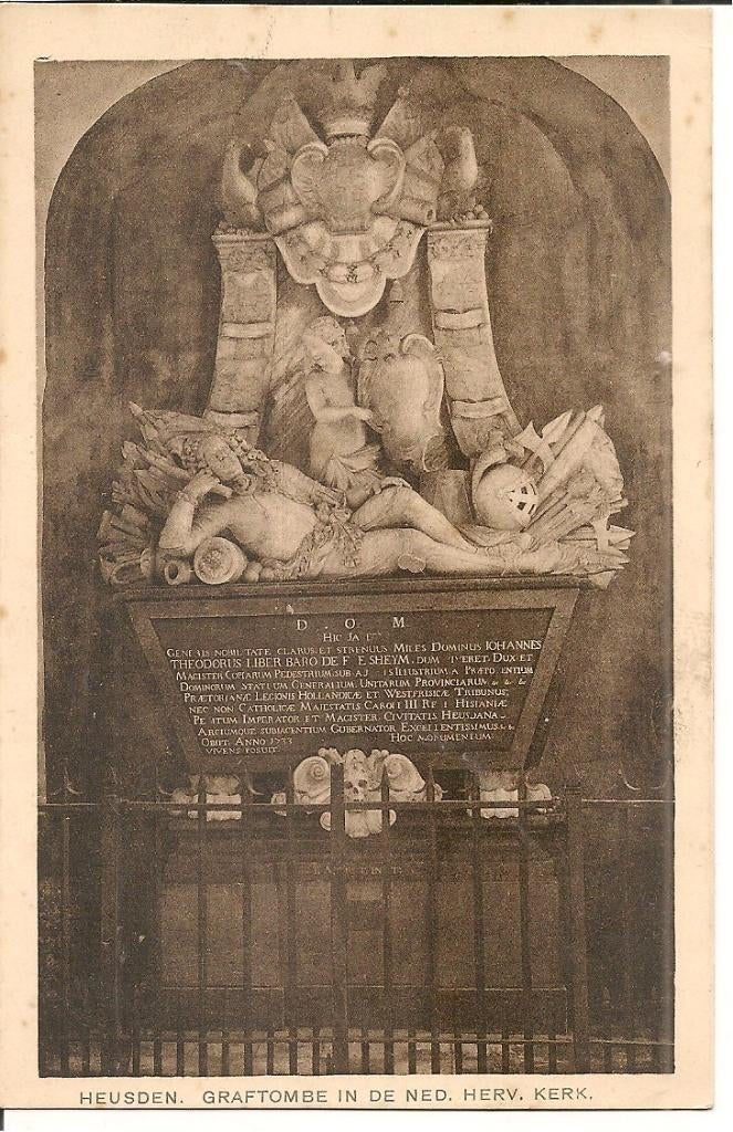Heusden  Graftombe in de Ned Herv. Kerk., Ophalen of Verzenden, 1940 tot 1960, Ongelopen, Noord-Brabant