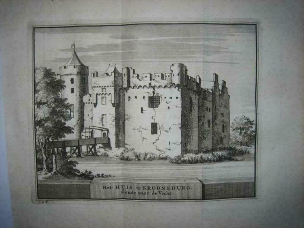 31 / Loenen / Nieuwersluis   Kroonenburg Kopergravure  1736, Ophalen of Verzenden