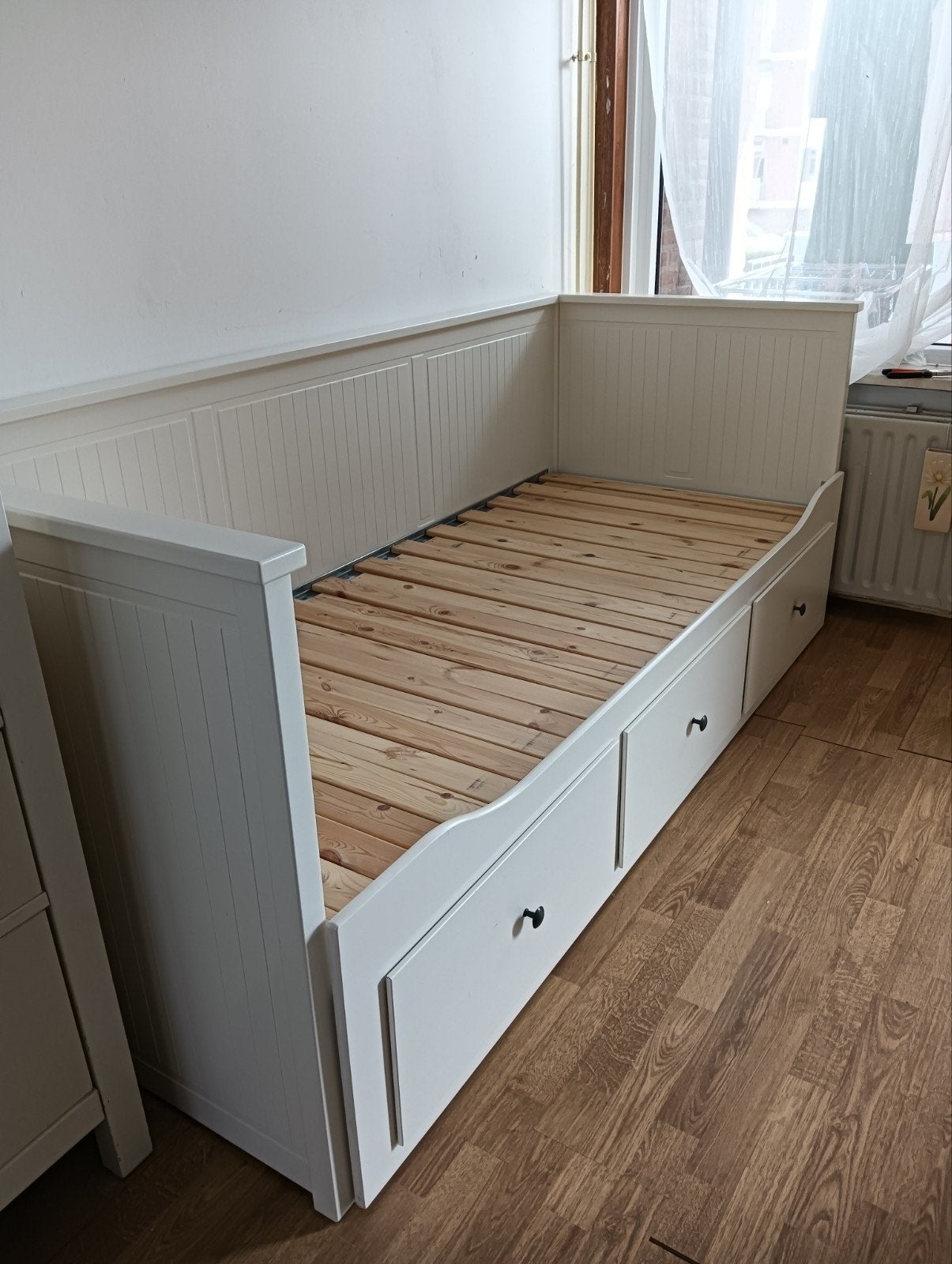 Hemnes bedbank, Ophalen, 85 tot 100 cm, Gebruikt, Matras