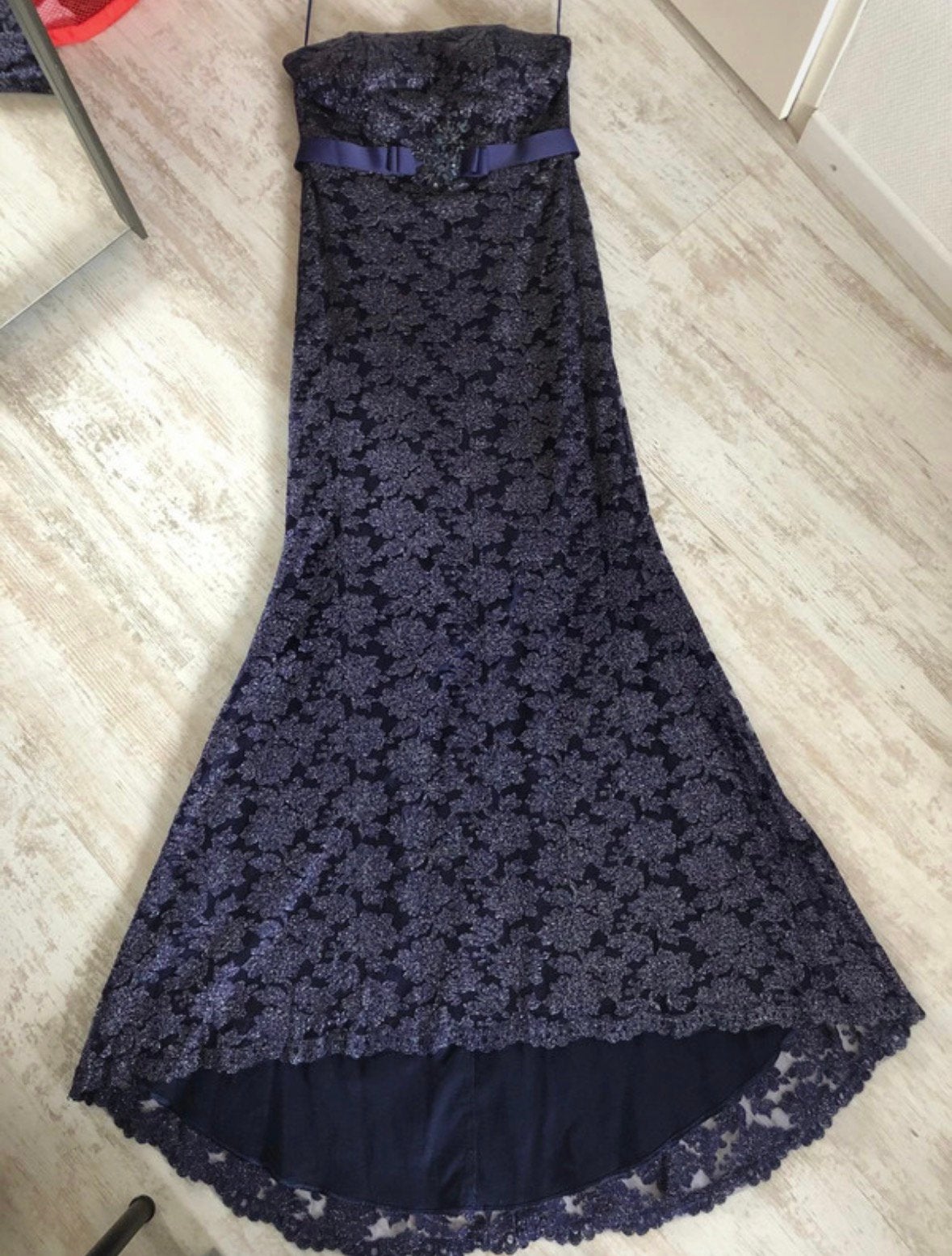 Lautinel paarse Glitter Galajurk / Avondjurk met Sjaal, Kleding | Dames, Maat 38/40 (M), Galajurk, Verzenden, Paars