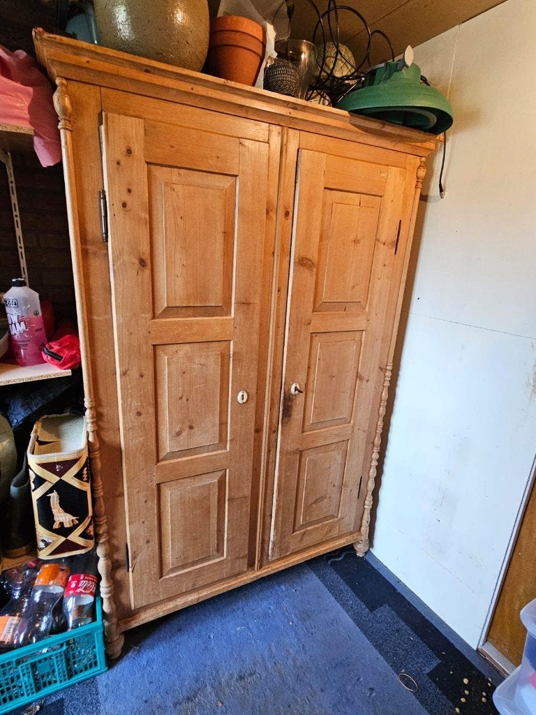 grenen kast, Ophalen, 100 tot 150 cm, 25 tot 50 cm, Gebruikt