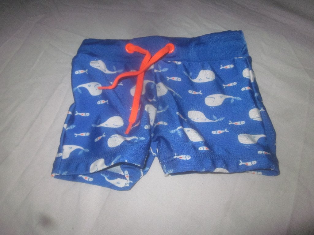 Nieuw kobalt/wit/fel zalm zwembroekje walvisjes Hema 62/68, Maat 62, Nieuw, Ophalen of Verzenden, Hema