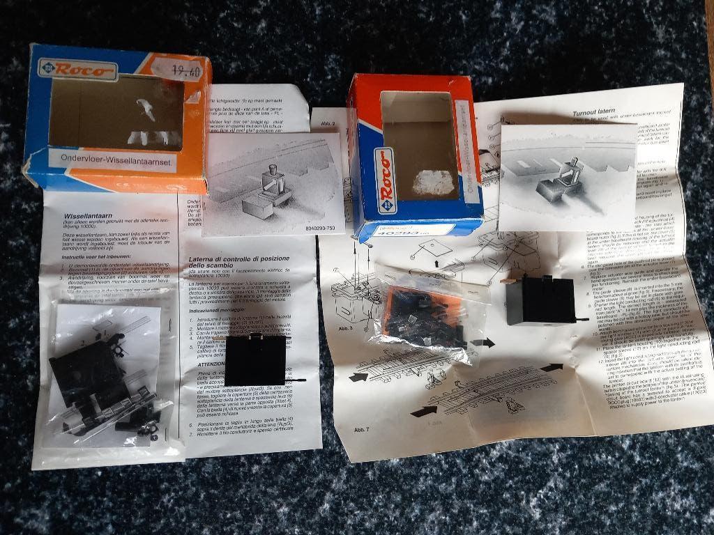 2 x ROCO Wissellantaarn-set voor onderbouw wisselaandrijving, Gelijkstroom, Nieuw, Rails, Ophalen of Verzenden