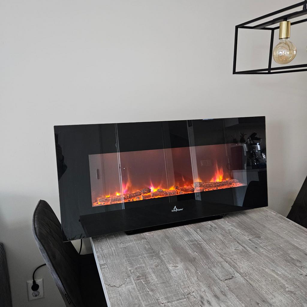 Moderne elektrische haard met vlameffect, Huis en Inrichting, Haarden, Zo goed als nieuw, Elektrische haard, Ophalen