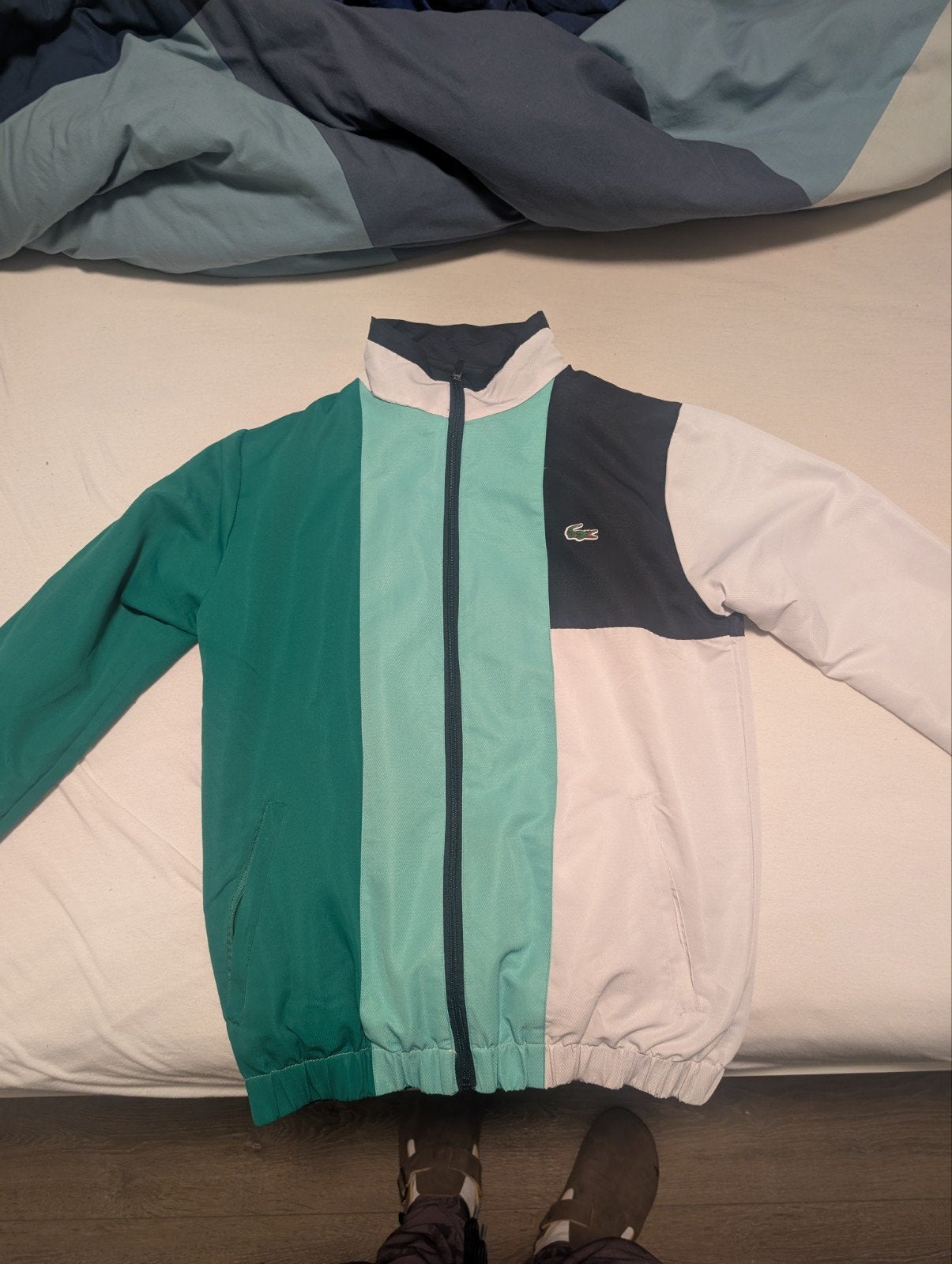 Lacoste Sport Windjack - Maat L (valt als M), Lacoste, Ophalen of Verzenden, Zo goed als nieuw, Meerkleurig