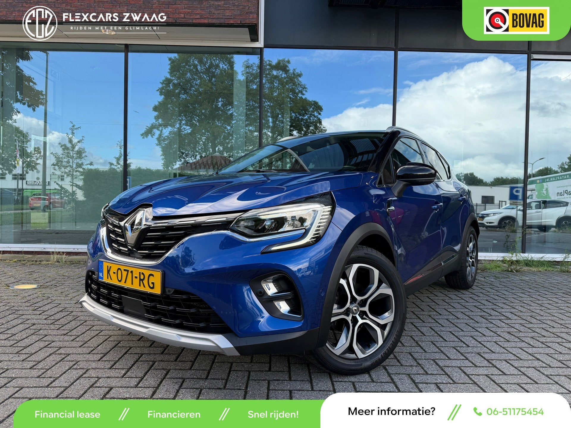 Renault Captur 1.0 TCe 90 Edition One - Climate - Navi - Bos, Voorwielaandrijving, Dealer onderhouden, Gebruikt, Blauw
