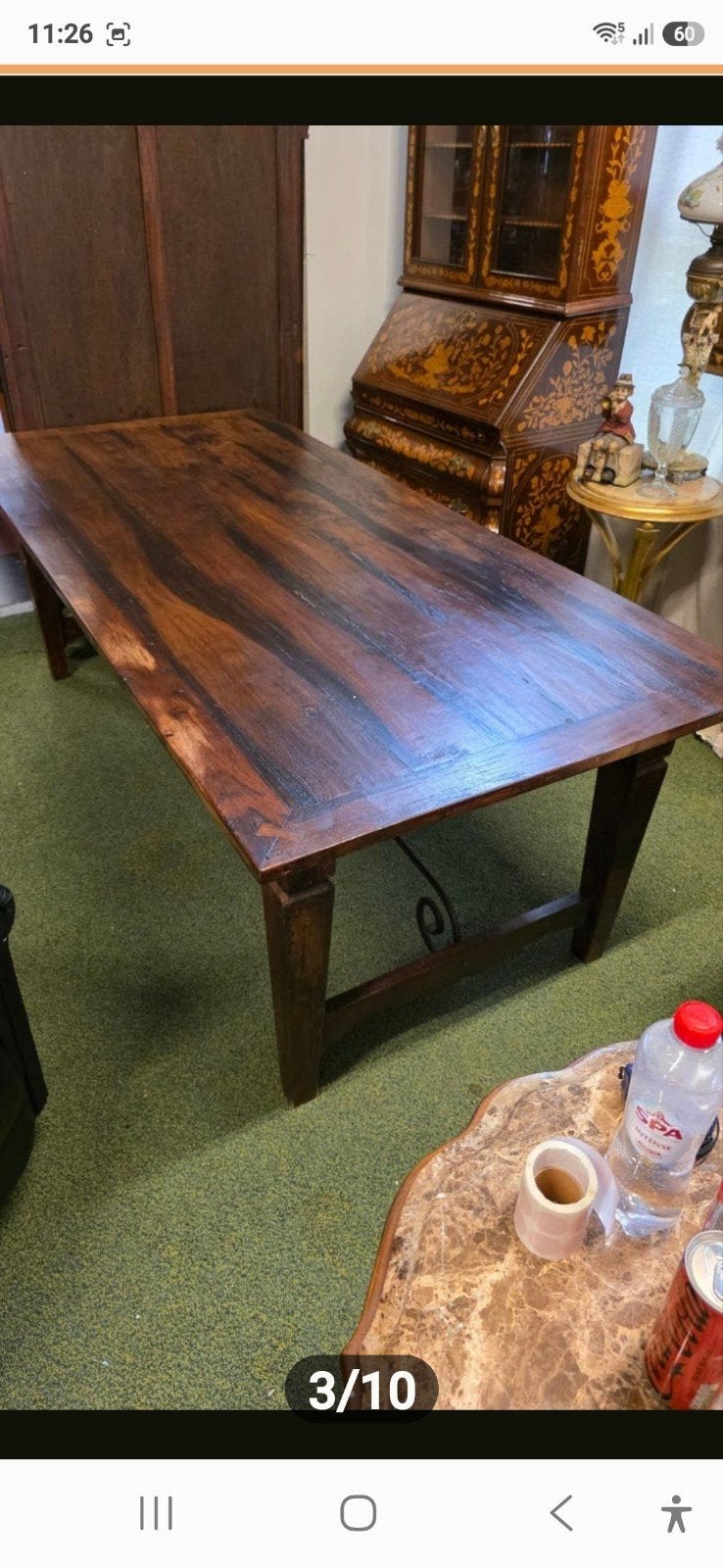 Grote antieke Spaanse tafel, Ophalen