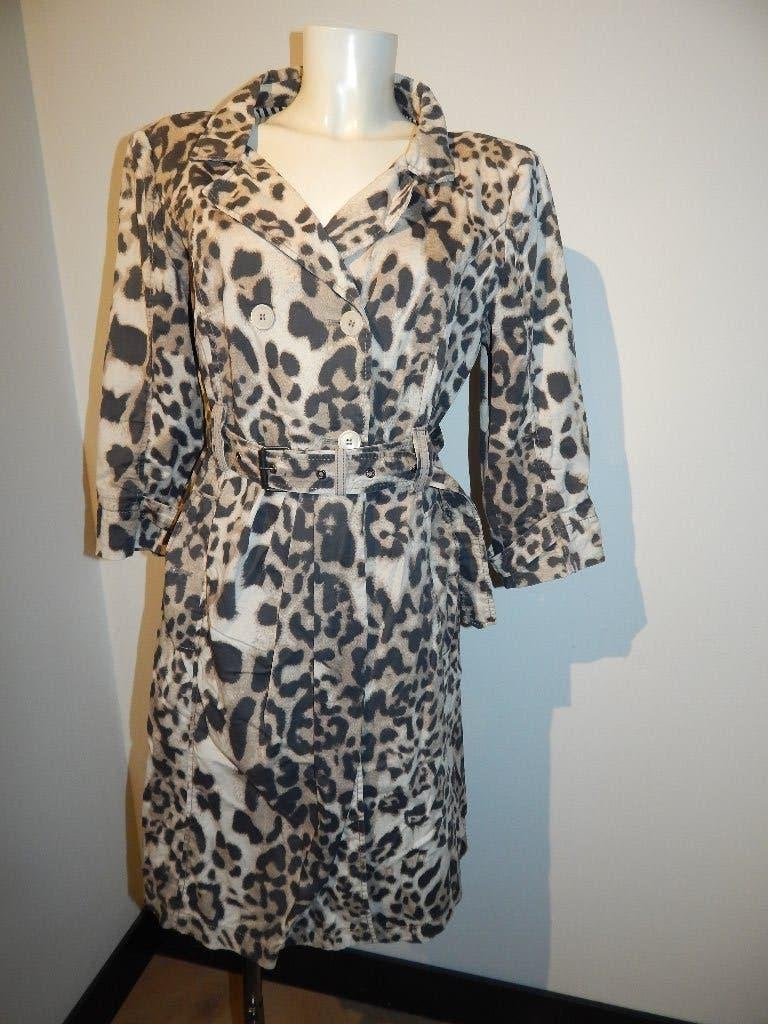 Marccain jaguar print trenchcoat smaakvolle look en model N4, Kleding | Dames, Maat 38/40 (M), Meerkleurig, Ophalen of Verzenden