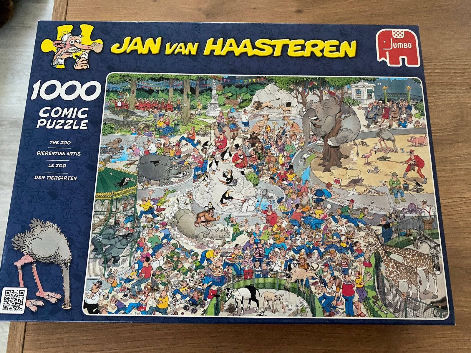 Jan van Haasteren Puzzel - De Dierentuin (1000 stukjes), Ophalen of Verzenden, 500 t/m 1500 stukjes, Gebruikt, Legpuzzel