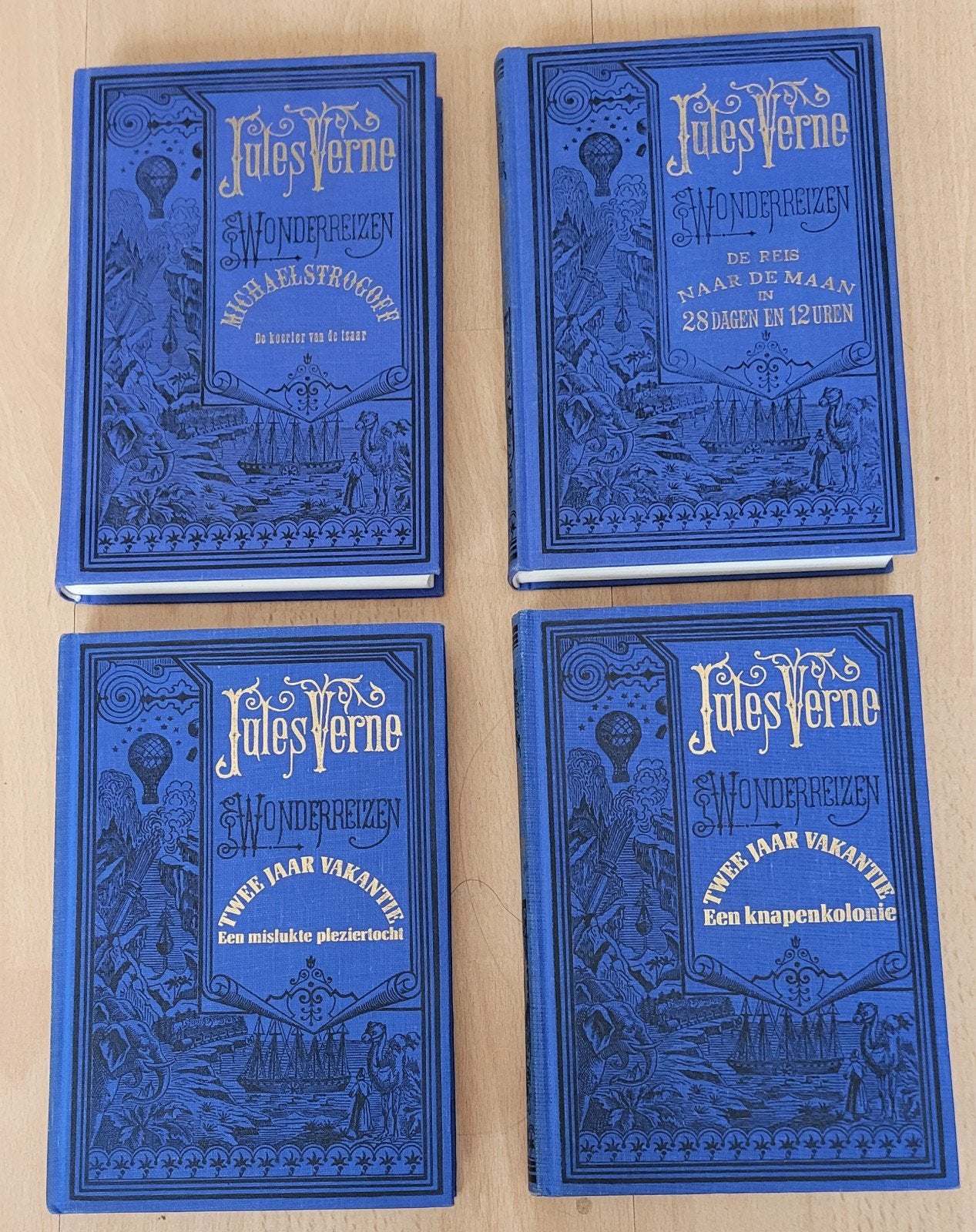 7 x Jules Verne (blauwe bandjes) per stuk, Boeken, Ophalen of Verzenden, Zo goed als nieuw, Jules Verne