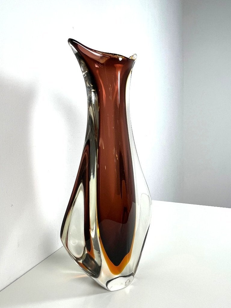 Sommerso Murano vaas,Flavio Poli,Seguso ,Italië, jaren 1960., Ophalen of Verzenden
