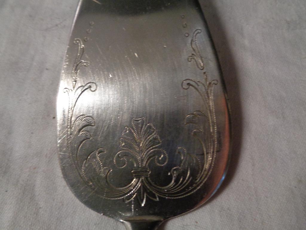 verzilverde taart schep bewerkt 22 cm door gero 90, Ophalen of Verzenden