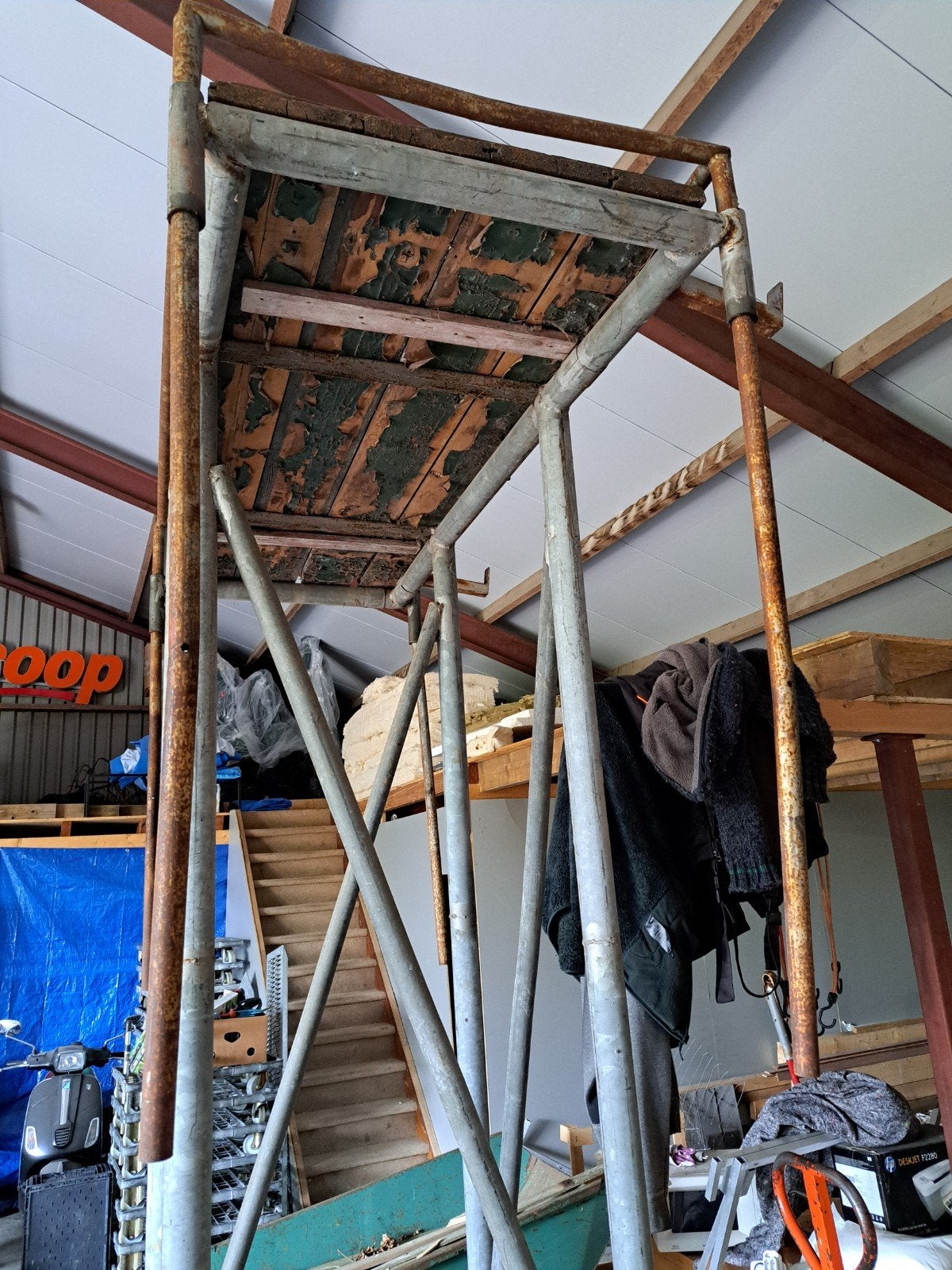 Manbak Steiger Werkplateau - 3m hoog, verstelbare reling, Ophalen, Overige typen, 5 meter of hoger