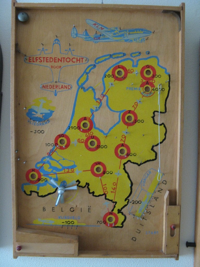 Knikkerspel Elfstedentocht, Antiek en Kunst, Ophalen