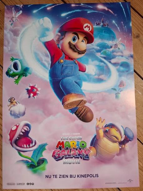 Filmposter Super Mario Galaxy Movie!, Ophalen, Rechthoekig Staand, Zo goed als nieuw, A1 t/m A3