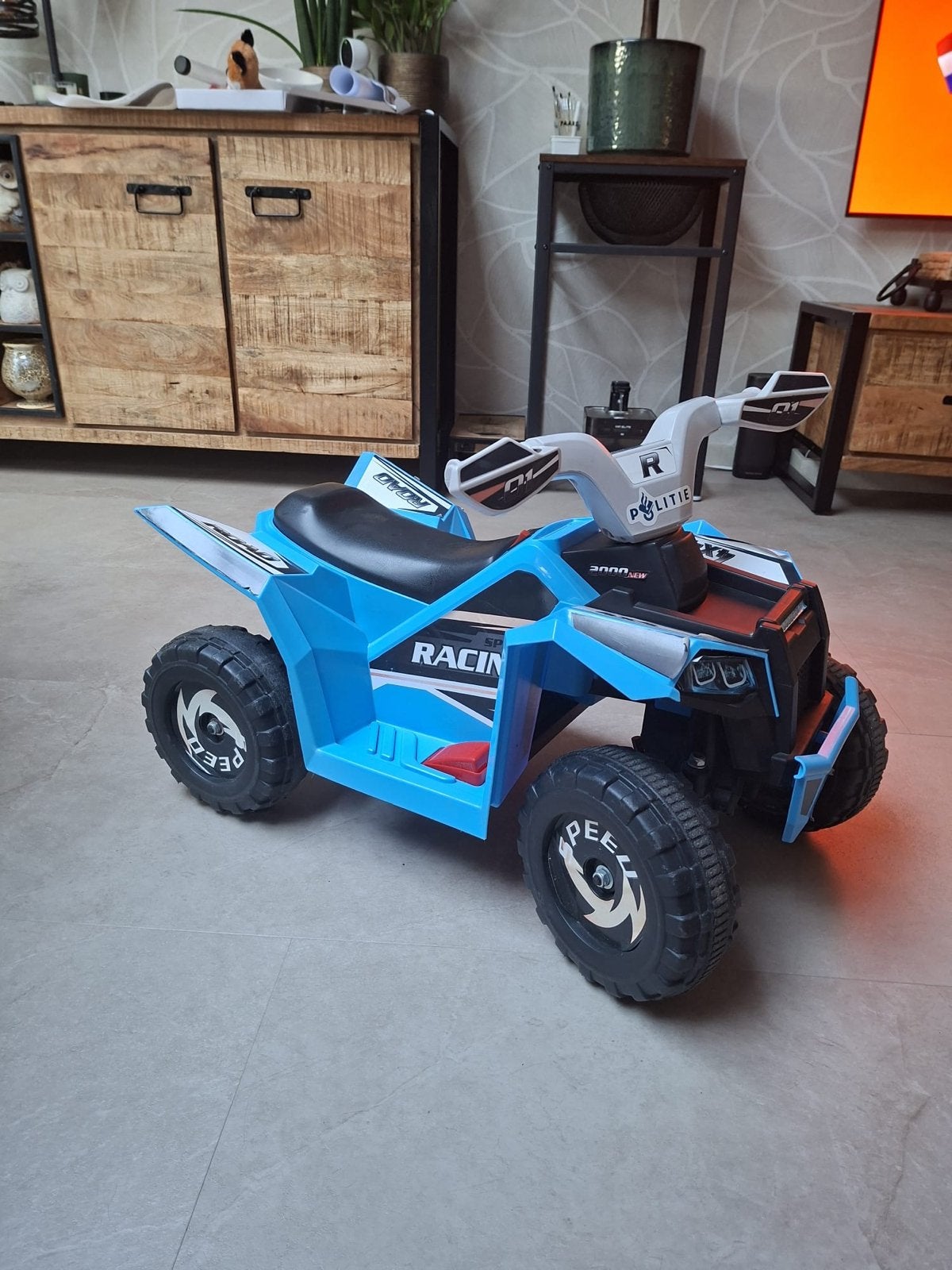 COSTWAY Elektrische quad 6V voor kinderen (blauw), Ophalen of Verzenden, Gebruikt