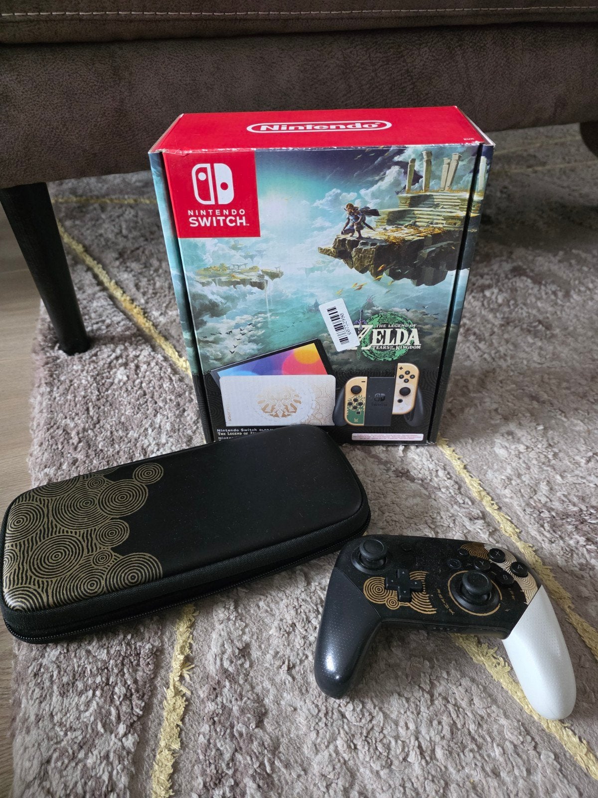 nintendo switch zelda breath of the wild edition oled, Ophalen of Verzenden, Zo goed als nieuw, Met 1 controller, Switch OLED