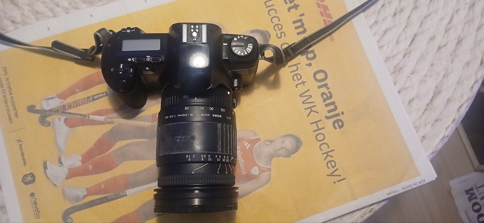 canon eos 500 met sigma lens 28 200 mm, Ophalen, Spiegelreflex, Canon