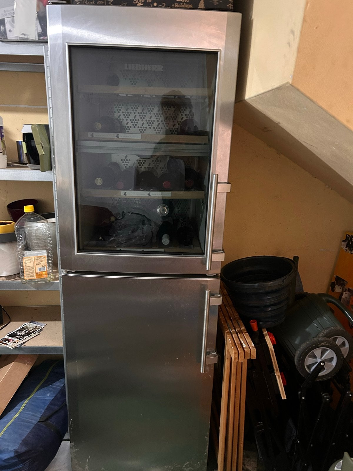 Liebherr Wijnklimaatkast met Vriezer, Ophalen, Gebruikt, 200 liter of meer, 60 cm of meer