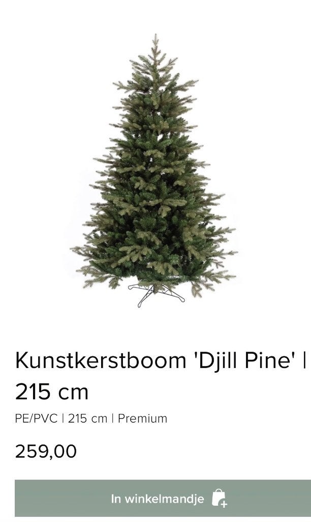 *NIEUW* Djill Pine kerstboom 215cm nieuw in doos 50% korting, Diversen, Kerst, Nieuw, Ophalen of Verzenden, Nvt, Nvt