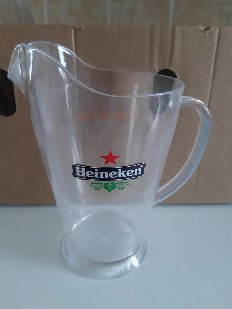 Heineken plastic pitcher met opdruk, Verzamelen, Biermerken, Ophalen of Verzenden, Zo goed als nieuw, Glas of Glazen, Heineken