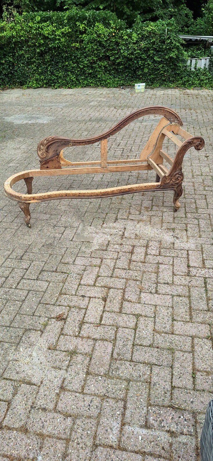 fraaie antieke chaise lonque palissander hout, Antiek en Kunst, Ophalen
