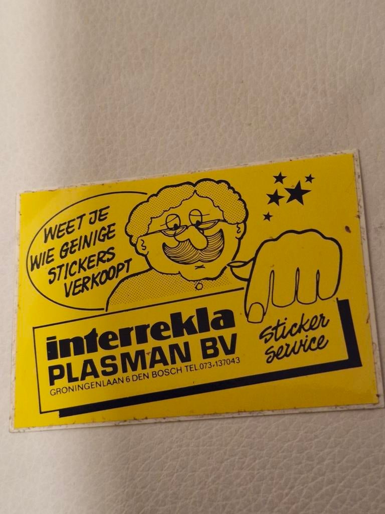 7781 Vintage Interrekla Plasman BV Sticker Service Sticker, Ophalen of Verzenden, Gebruikt, Bedrijf of Vereniging