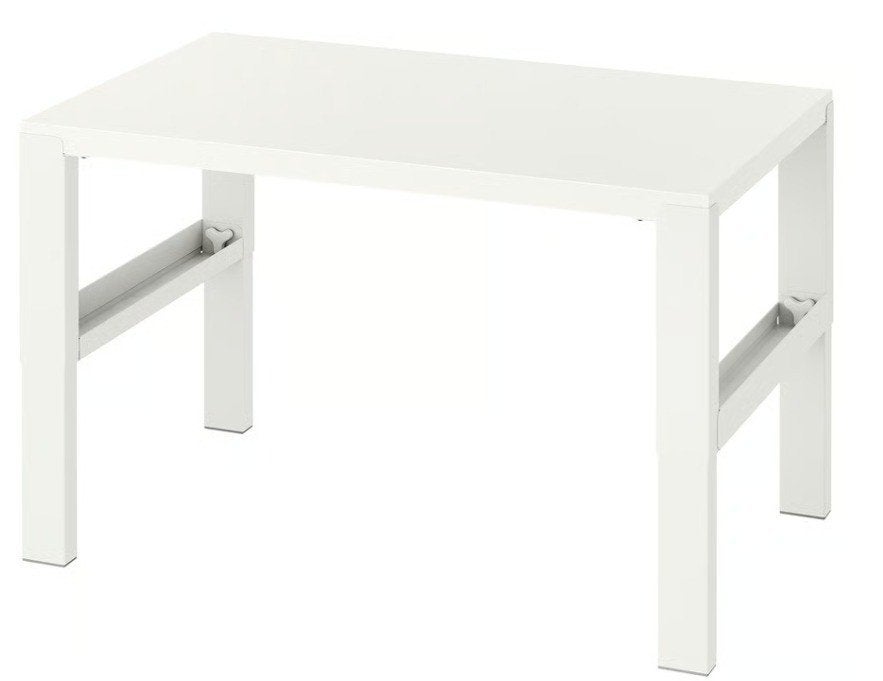 PÅHL Desk, height adjustable white, 96x58 cm, Ophalen, 96 cm, Spaanplaat of MDF, Zo goed als nieuw