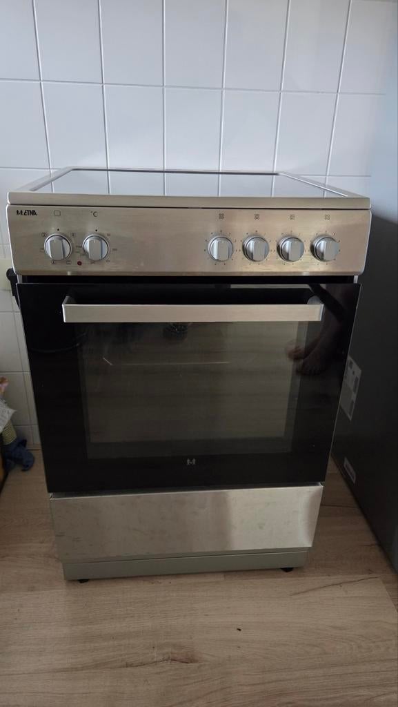 Etna Fiv560RVS met afzuigkap, Zo goed als nieuw, Inductie, Vrijstaand, 85 tot 90 cm