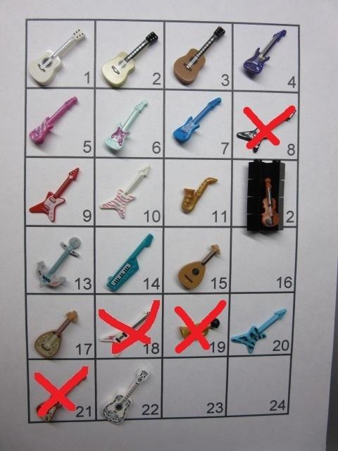 L387 LEGO ACCESSOIRES GITAAR GITAREN VIOOL GUITAR SAXOFOON, Dalwagen 45b, 6669 CB Dodewaard, Lego, Nieuw, Ophalen of Verzenden