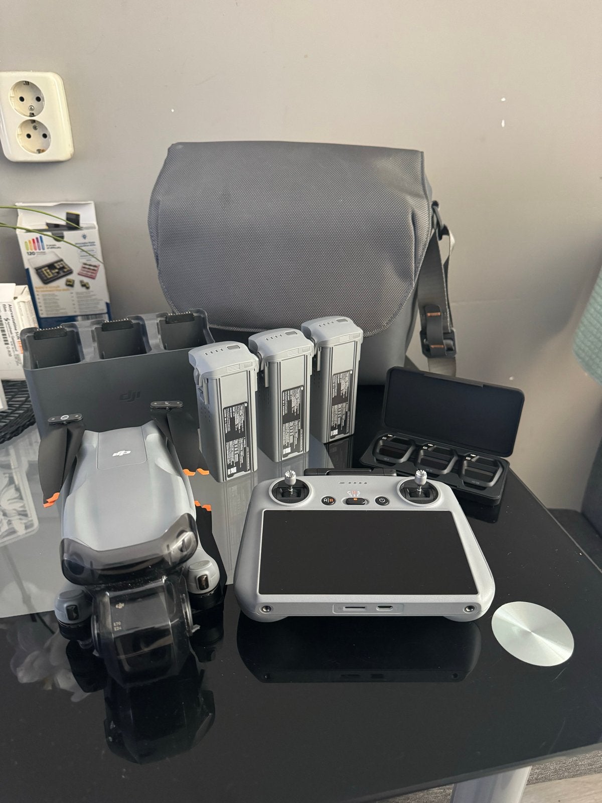 Dji air 3S fly more combo + ND-filters, 250 tot 900 gram, Cameradrone, Zo goed als nieuw, 1 tot 5 kilometer