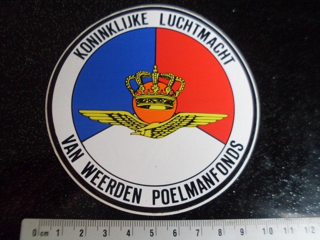 sticker koninklijke luchtmacht KLu van weerden poelmanfonds, Verzenden, Zo goed als nieuw, Bedrijf of Vereniging