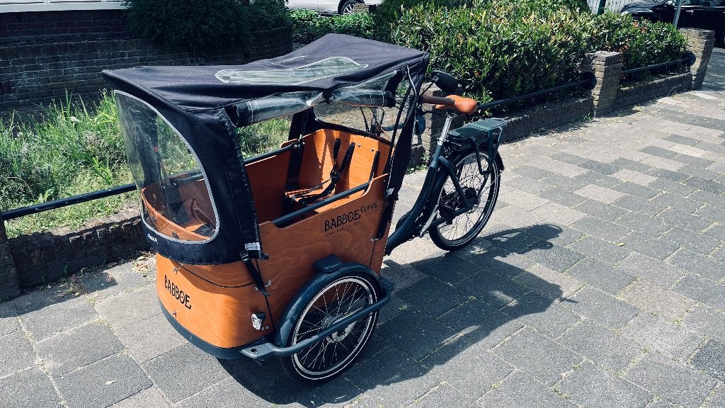 Babboe Ecurve Cargo Bike, 4 kinderen of meer, Elektrisch, Zo goed als nieuw, Schijfrem