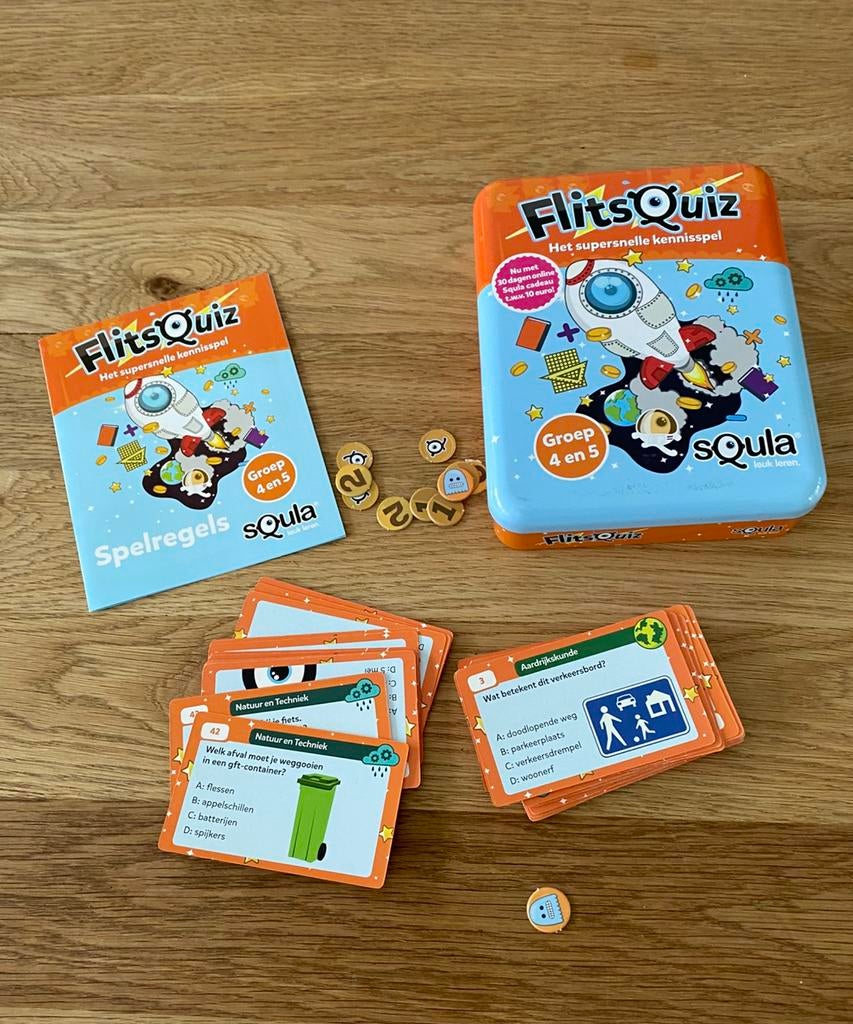 Flitsquiz Squla groep 4 en 5, Ophalen, Zo goed als nieuw