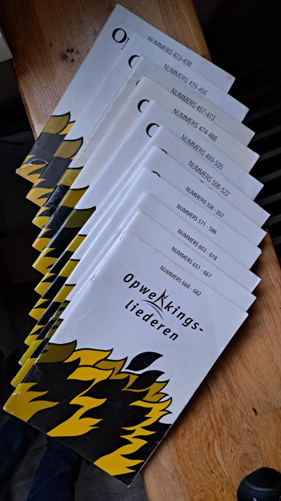 11  Opwekking Begeleidingsbundels - Nummers 423-682, Muziek en Instrumenten, Gebruikt, Piano, Les of Cursus, Ophalen of Verzenden