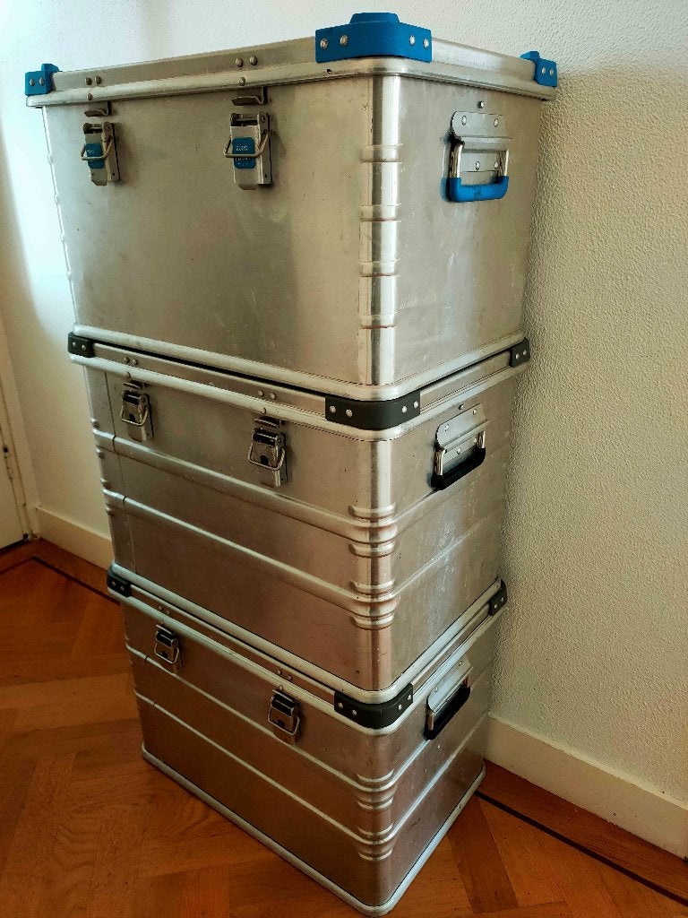 transportkist Zarges K470, aluminium kist, 3x, oersterk, Ophalen, Doos, 100 cm of meer, 60 cm of meer