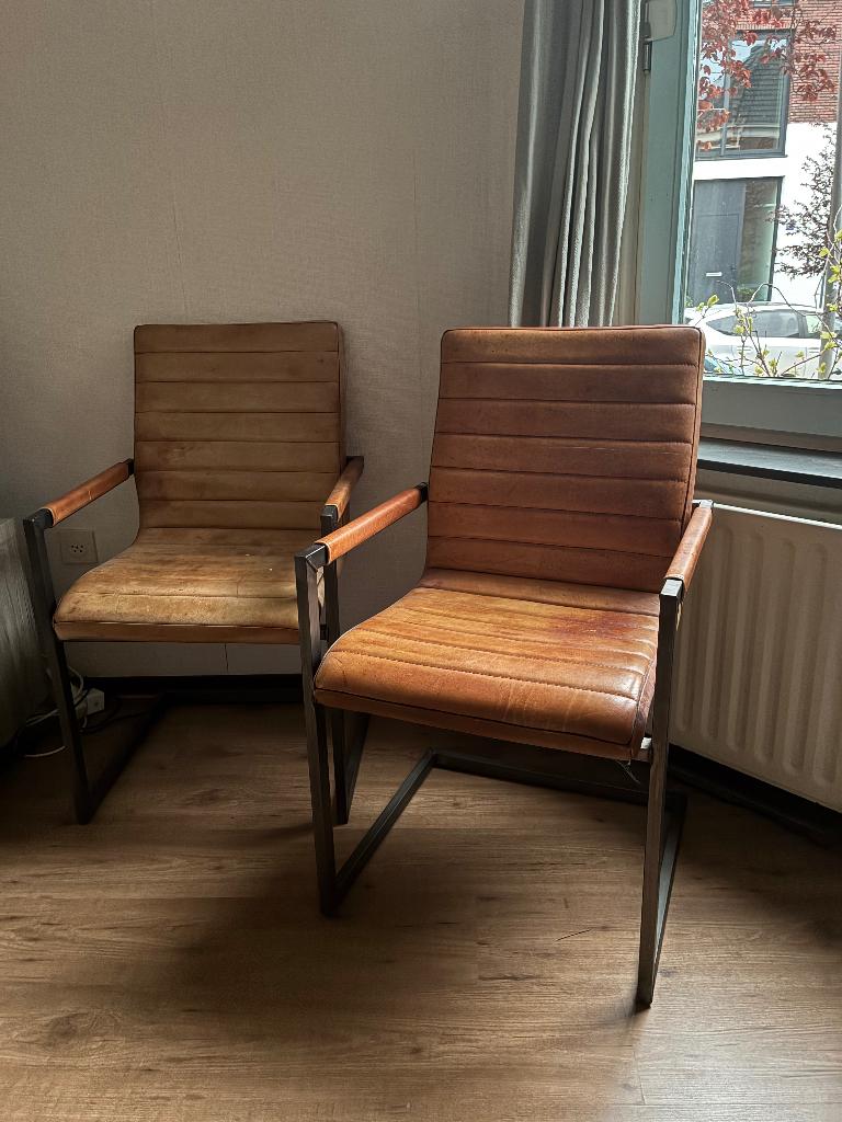 4 eetkamer stoelen, Ophalen, Gebruikt, Overige kleuren, Industriële