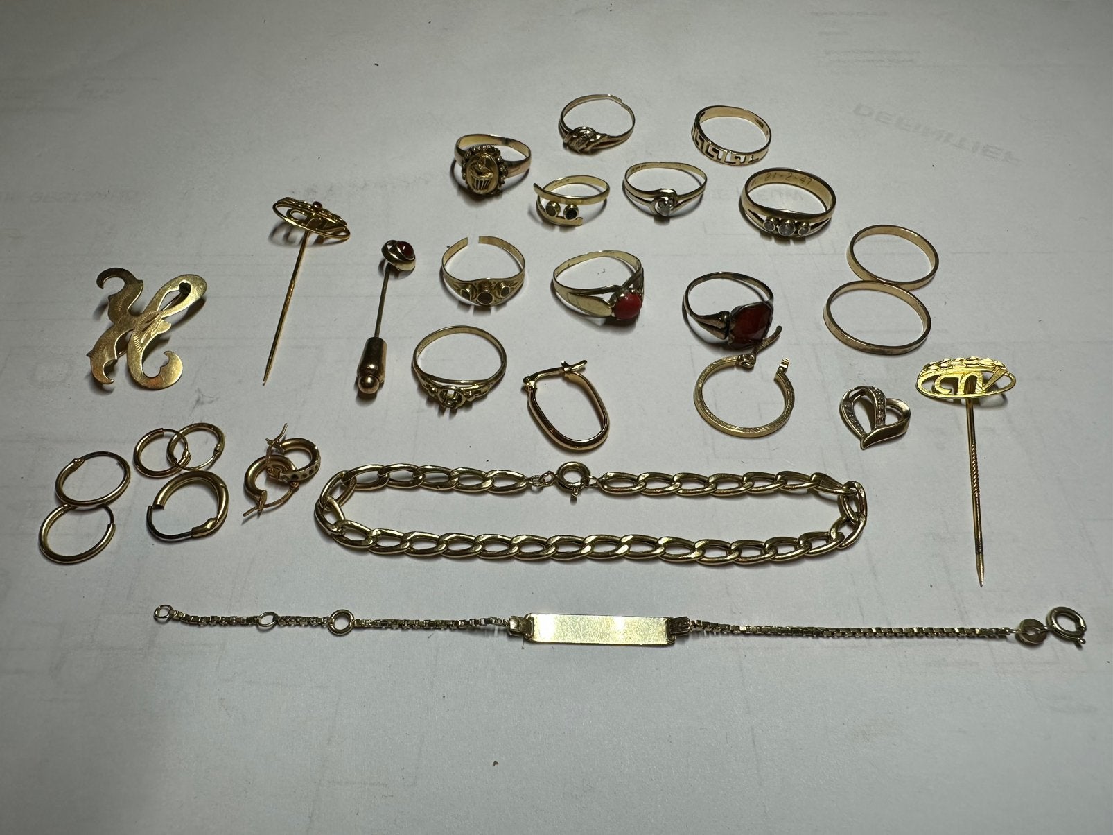 Partij 14 karaats gouden sieraden – 37 gram totaal, Ophalen of Verzenden, Goud